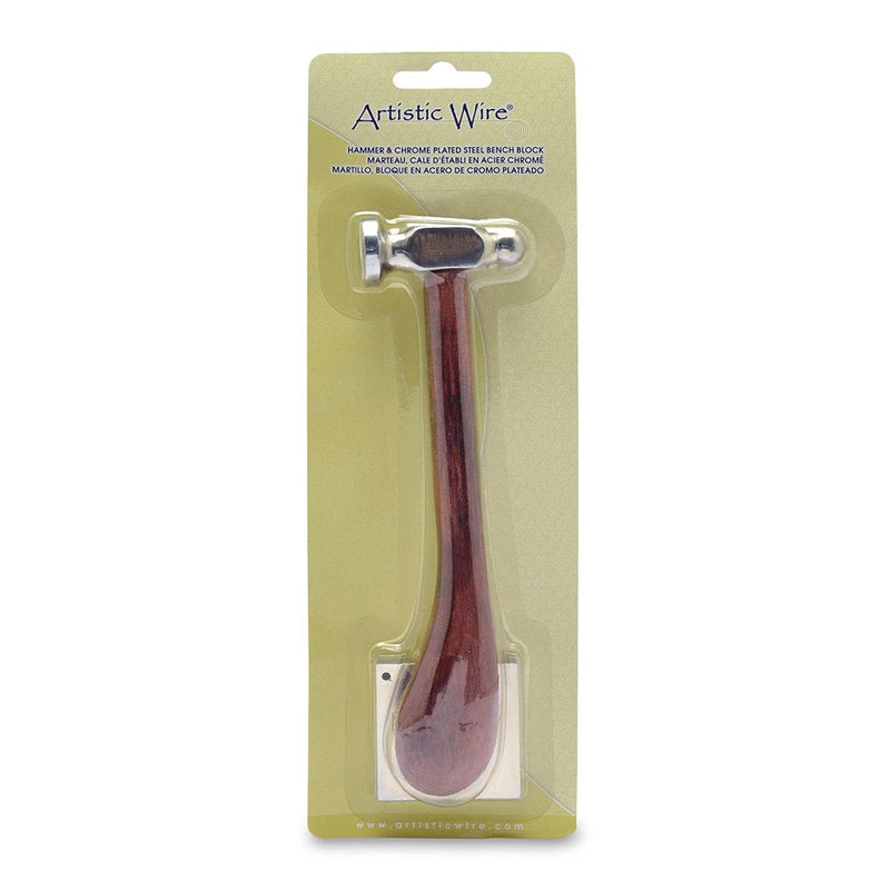 Artistic Wire 228K-100 1-7/8-Inch Square Steel Block CP and Hammer for Jewelry Making - NewNest Australia