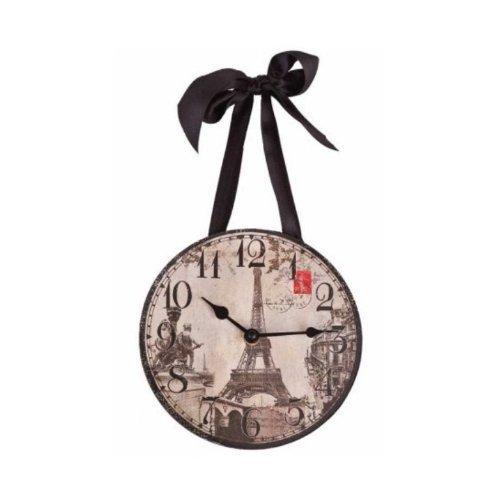 NewNest Australia - DCI 1 X Wall Clock - Paris/Eiffel Tower Vintage Images 