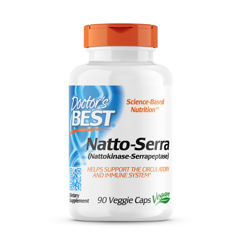 Doctor's Best Natto-Serra, Non-GMO, Vegan, Gluten Free, 90 Veggie Caps - NewNest Australia