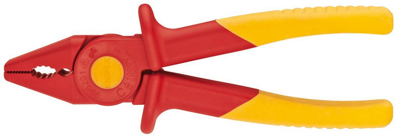 Knipex Tools 98 62 01 Snipe Nose Plastic Pliers 1000V Insulated, Red/Yellow - NewNest Australia