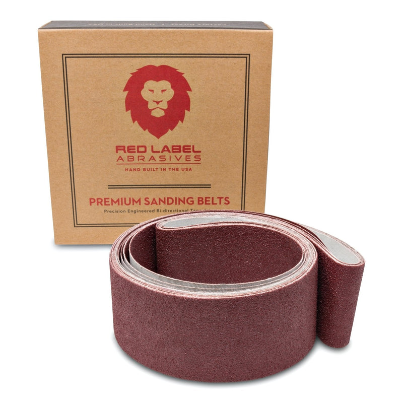 Red Label Abrasives 2 X 42 Inch 60 Grit Flexible Aluminum Oxide Multipurpose Sanding Belts, 6 Pack - NewNest Australia