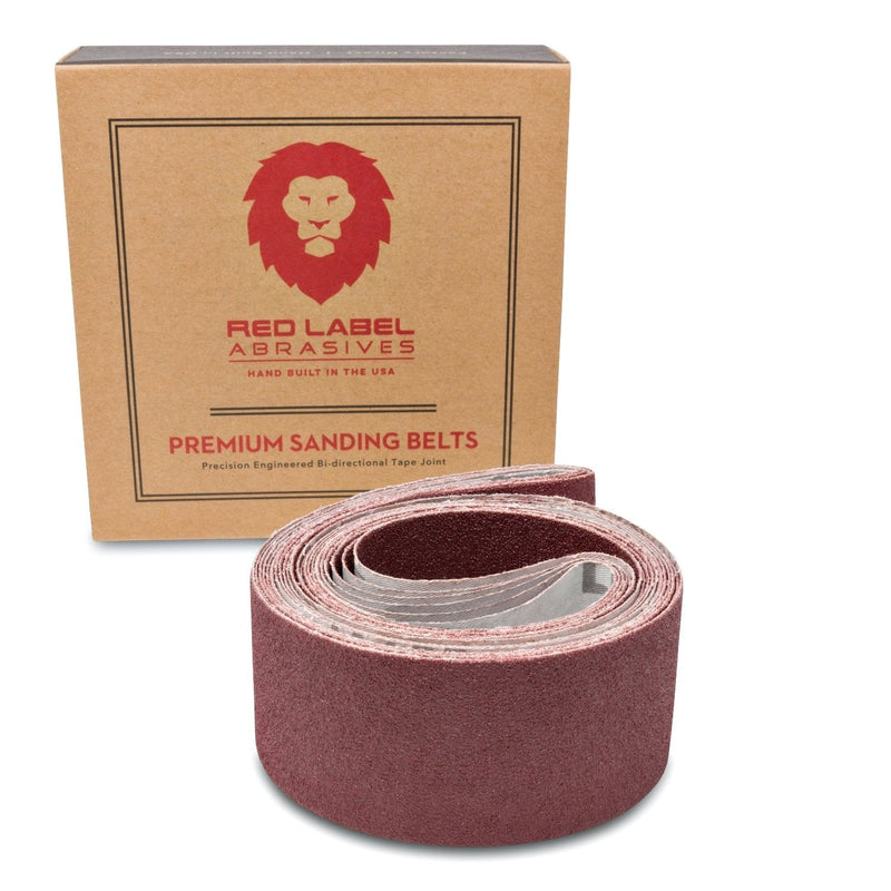 Red Label Abrasives 2 X 42 Inch 80 Grit Flexible Aluminum Oxide Multipurpose Sanding Belts, 6 Pack - NewNest Australia