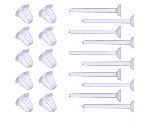 YOYOSTORE 3mm Invisible Plastic Earrings Blank Pins Stud Tiny Head Findings DIY Supplies (100 pieces/50 Pairs) - NewNest Australia