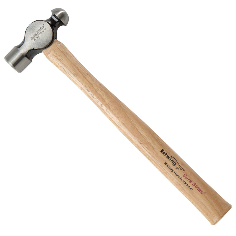 ESTWING Ball Peen Hammer - 12 oz Metalworking Tool with Forged Steel Head & Hickory Wood Handle - MRW12BP 12 oz (Ounces) - NewNest Australia