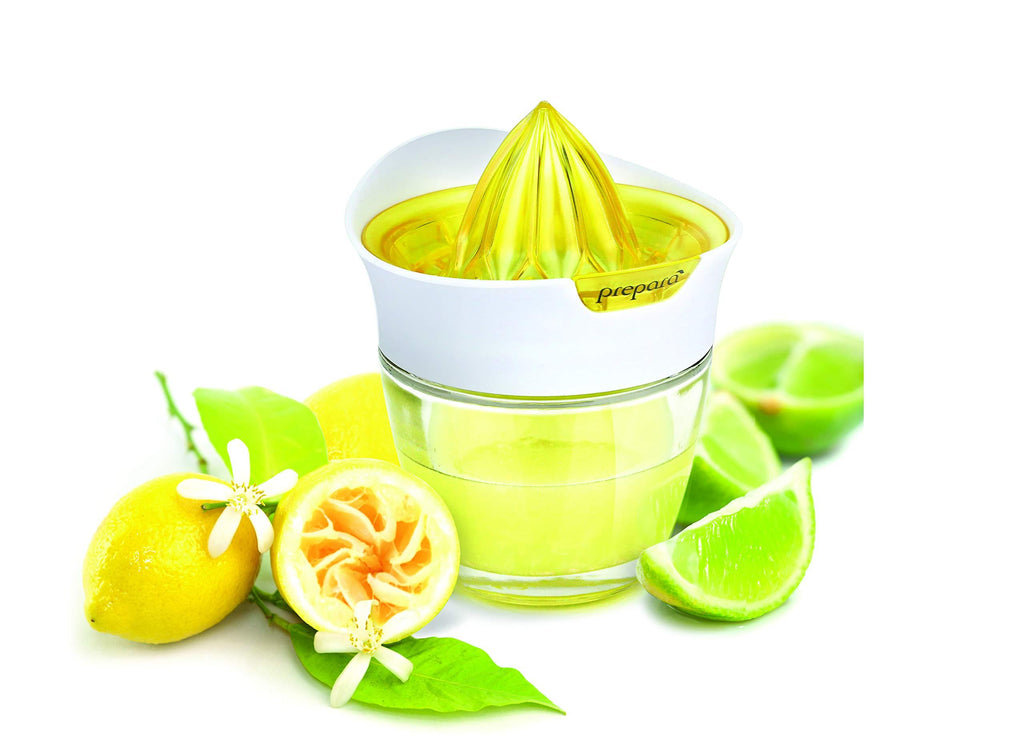 NewNest Australia - Prepara Glass Citrus Juicer with Storage, Yellow 1 Lemon 