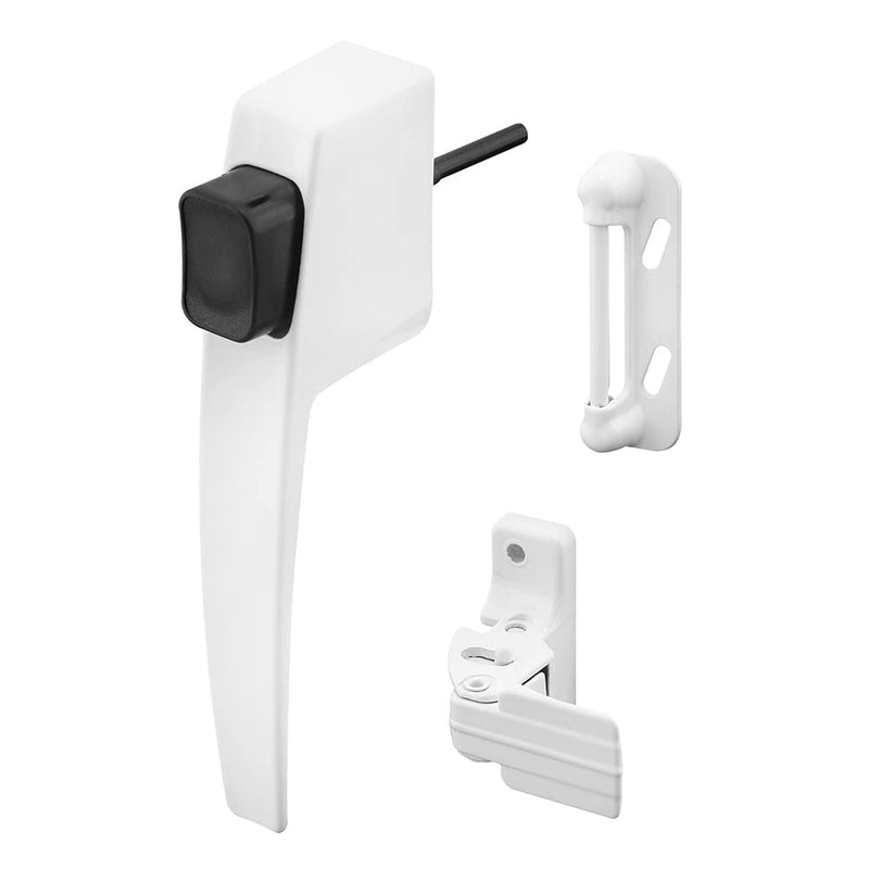Prime-Line K 5145 Screen and Storm Door Push Button Latch Set With Night Lock – Replace Old or Damaged Screen or Storm Door Handles Quickly and Easily – White Finish (Fits Doors 5/8” – 1-1/4” Thick) - NewNest Australia