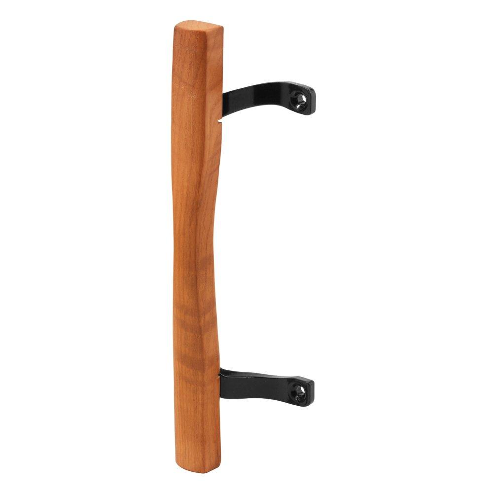 Prime-Line C 1192 Sliding Door Pull, 6-5/8 Inch Hole Centers, Hardwood Handle, Black-Painted Diecast Brackets, Pack of 1 - NewNest Australia