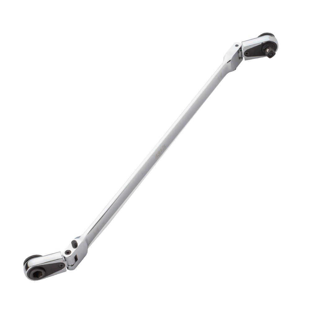 EZRED 4S12L Silver Combination Stick Flexible Dual Ratchet with 1/4" Square Drive & Magnetic Bit Drive Flexible Stick - NewNest Australia