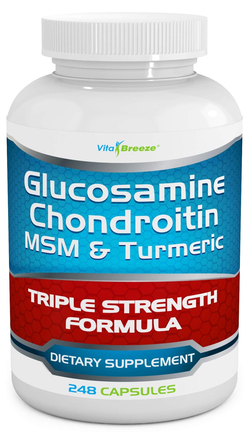 Glucosamine Chondroitin, MSM & Turmeric Dietary Supplement - 248 Capsules 1 - NewNest Australia