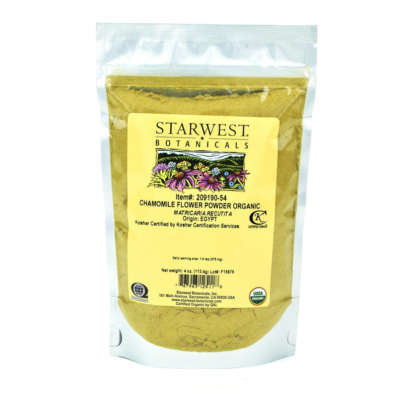 Starwest Botanicals Organic Chamomile Flower Powder, 4 Ounces - NewNest Australia