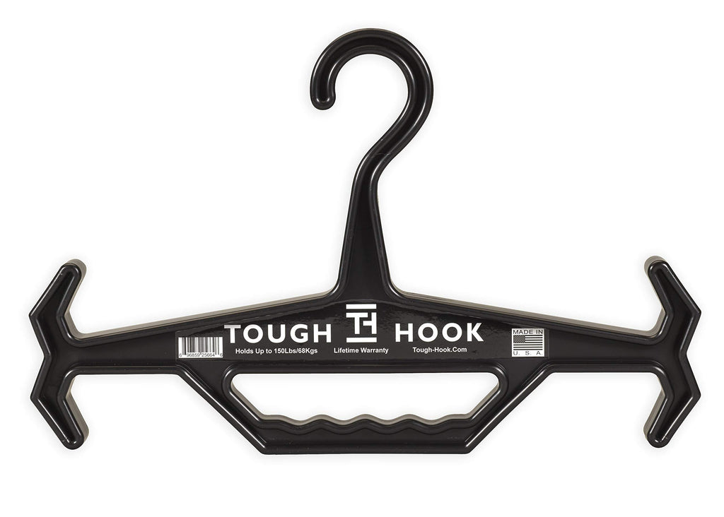 NewNest Australia - Tough Hook | Heavy Duty Hanger | 150 lb Load Capacity | Hang Scuba Wear, Tactical Equipment, Ballistic Vest, Body Armor, Plate Carrier, Hunting and Motorcycle Gear Black 