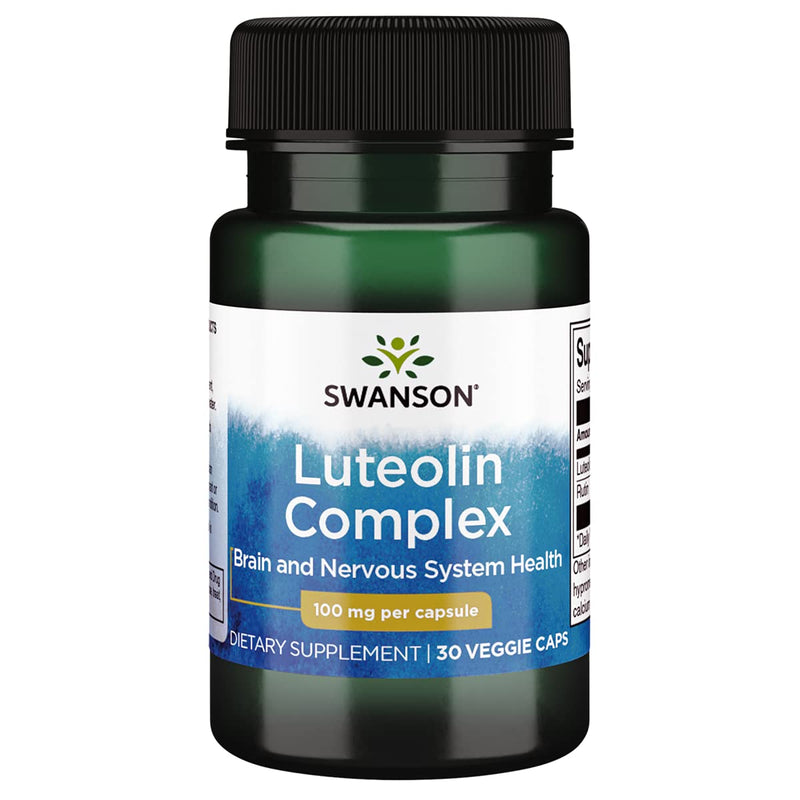 Swanson Luteolin Complex with Rutin Cognitive Enhancer Brain Support Memory Mood Longevity Supplement Molecularly Similar to Apigenin, Luteolin, and Quercetin 100 mg 30 Veggie Capsules 1 - NewNest Australia