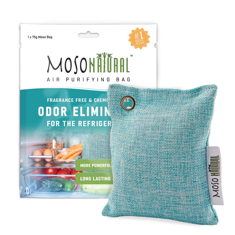 MOSO NATURAL: The Original Air Purifying Bag for Fridge and Freezer. Unscented, Chemical-Free Odor Eliminator. More Powerful Than Baking Soda. (Blue) 1-Pack - NewNest Australia
