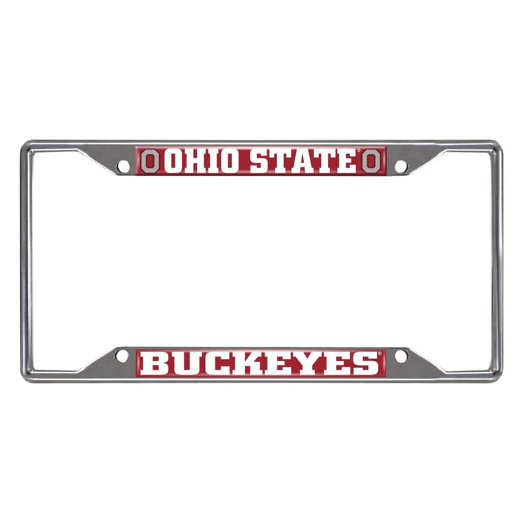 FANMATS NCAA Womens License Plate Frame Ohio State University 6.25"x12.25" chrome - NewNest Australia