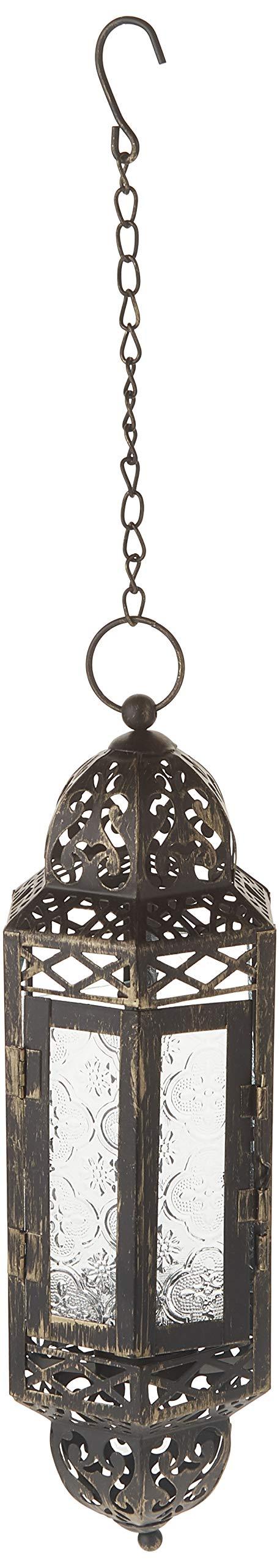 NewNest Australia - Zings & Thingz 57071042 Filigree Hanging Candle Lantern, Black 