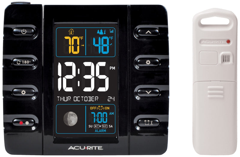 NewNest Australia - AcuRite 13020 Intelli-Time Projection Alarm Clock with Temperature and USB Charging 