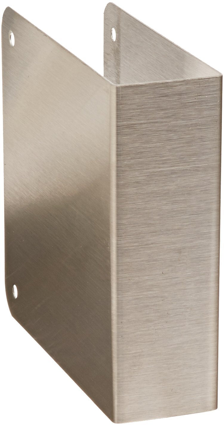 Don-Jo 70-CW 22 Gauge Stainless Steel Blank Wrap-Around Plate with Trim Screw, Satin Stainless Steel Finish, 4-1/4" Width x 4-1/2" Height - NewNest Australia