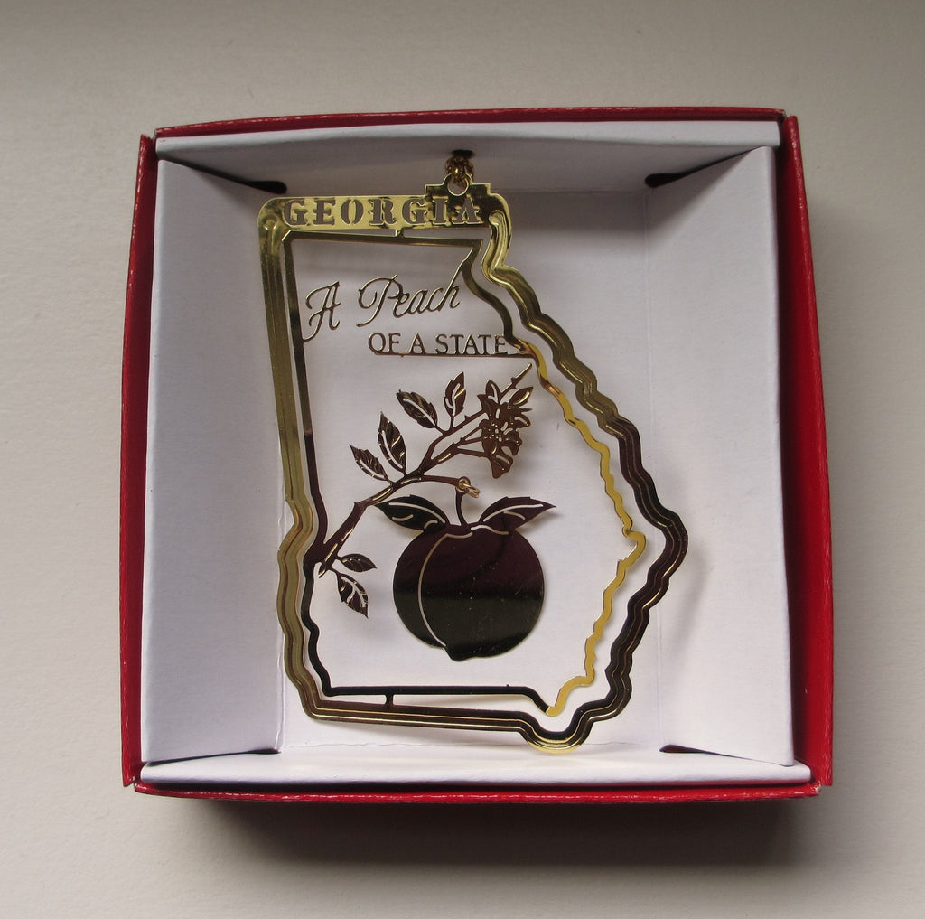 NewNest Australia - Georgia A Peach of a State ORNAMENT Souvenir Gift 