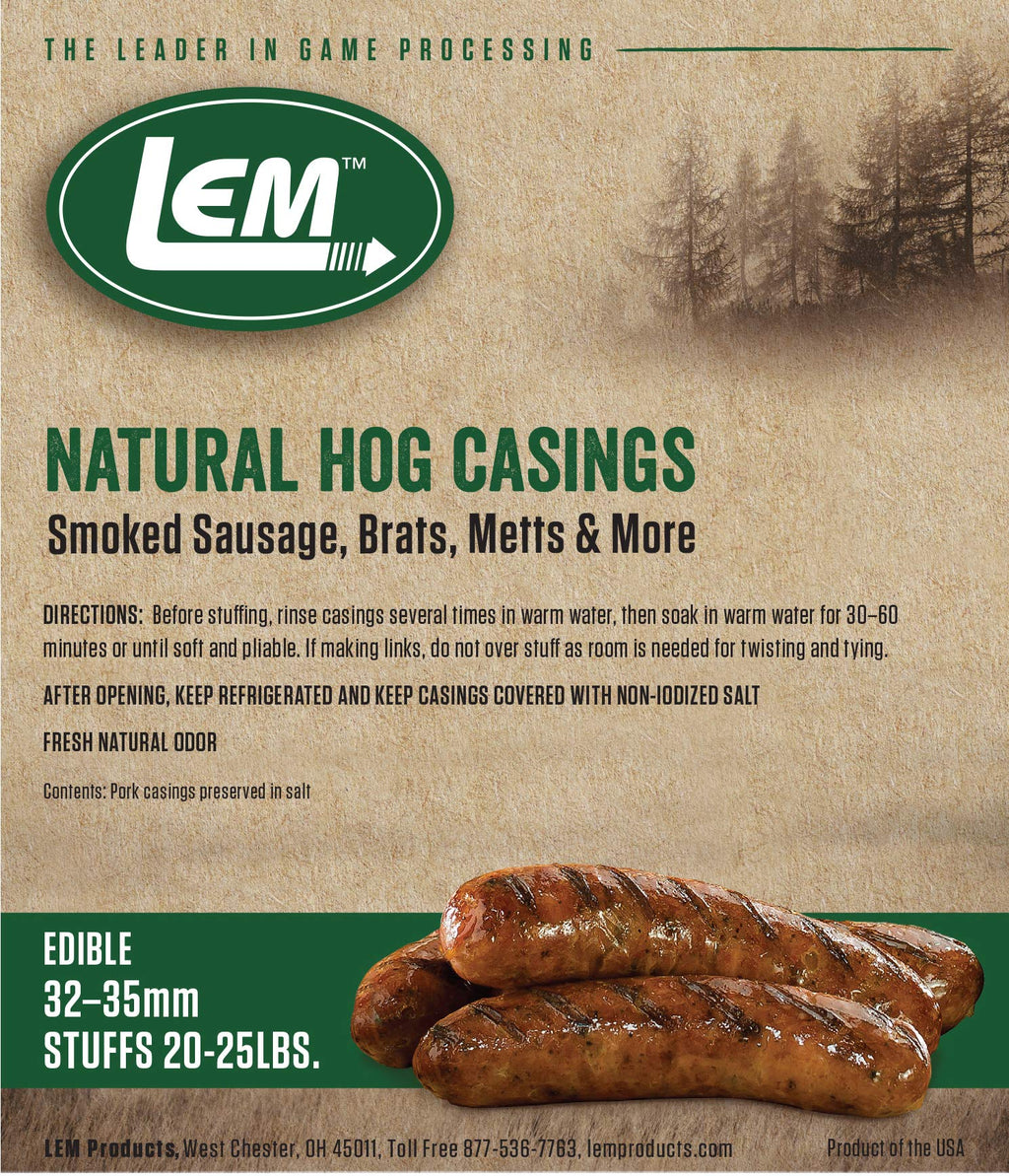 NewNest Australia - LEM Products 141 8 oz. Vacuum Sealed Bag - Hog Casings for 25 lbs. Meat 
