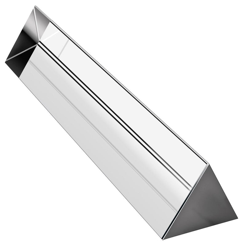 Amlong Crystal 4 inch Optical Glass Equilateral Prism for Teaching Light Spectrum Physics and Photo Photography Prism, 100mm - NewNest Australia