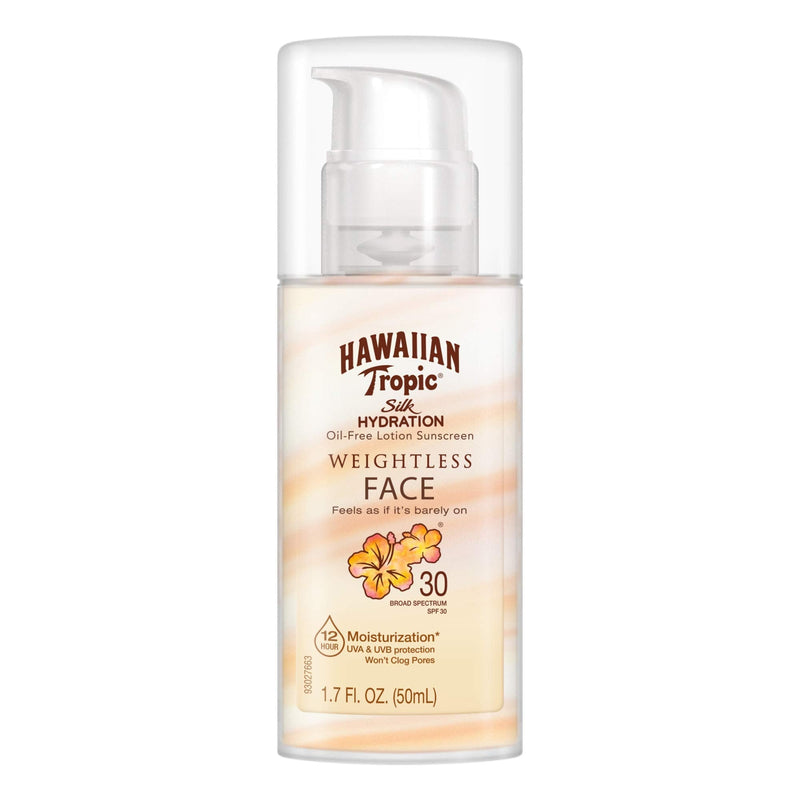 Hawaiian Tropic Silk Hydration Weightless Sunscreen Face Lotion, Broad-Spectrum Protection, SPF 30, 1.7 Ounces Face Lotion - SPF 30 - NewNest Australia