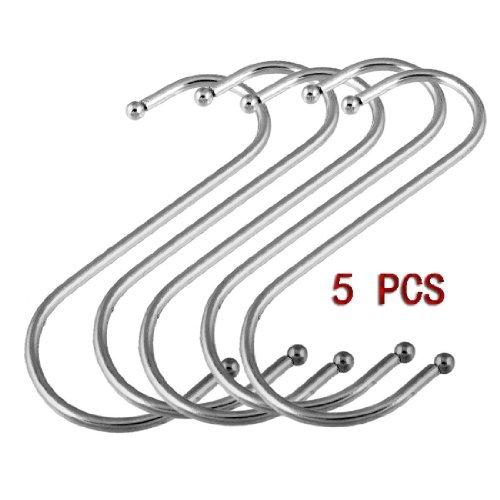 NewNest Australia - SumDirect 5Pcs 5 7/10 Inch Extra Large S Hooks, Heavy Duty Stainless Steel S Shaped Hooks for Hanging Apparel Kitchenware Utensils Plants Towels Gardening Tools 