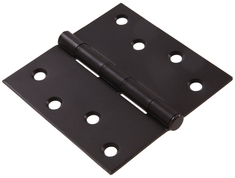 The Hillman Group 852826 Oil Rubbed Bronze Residential Square Corner Door Hinges with Removable Pin, 4" - NewNest Australia