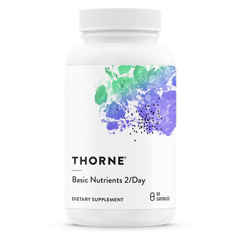 Thorne Basic Nutrients 2/Day - Complete Multivitamin/Mineral Formula - Gluten-Free, Dairy-Free, Soy Free - 60 Capsules (30 Servings) - NewNest Australia