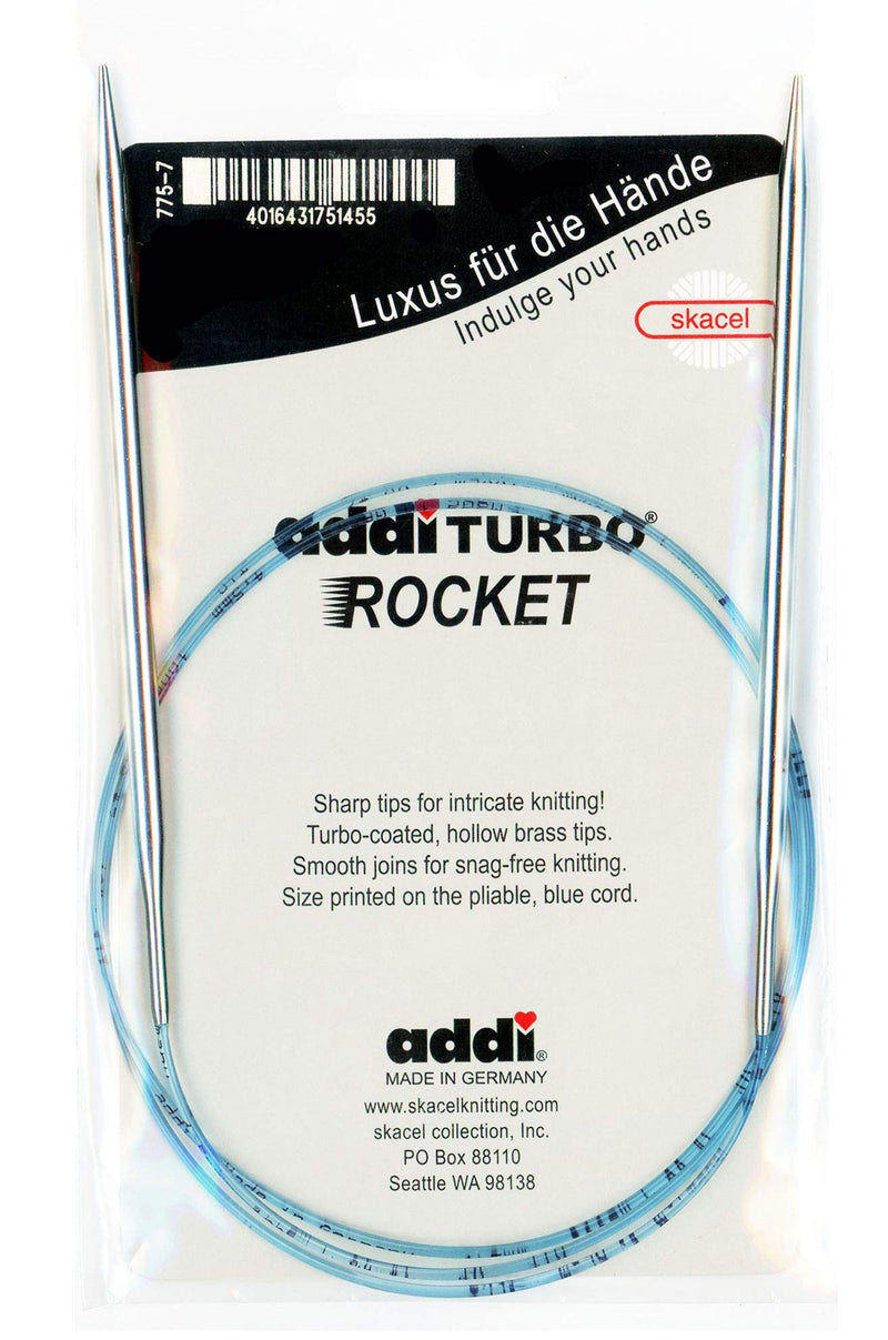 addi Circular Turbo Rocket Lace Skacel Blue Cord 24 inch (60cm) Size US 04 (3.5mm) US 4 / 3.5mm - NewNest Australia