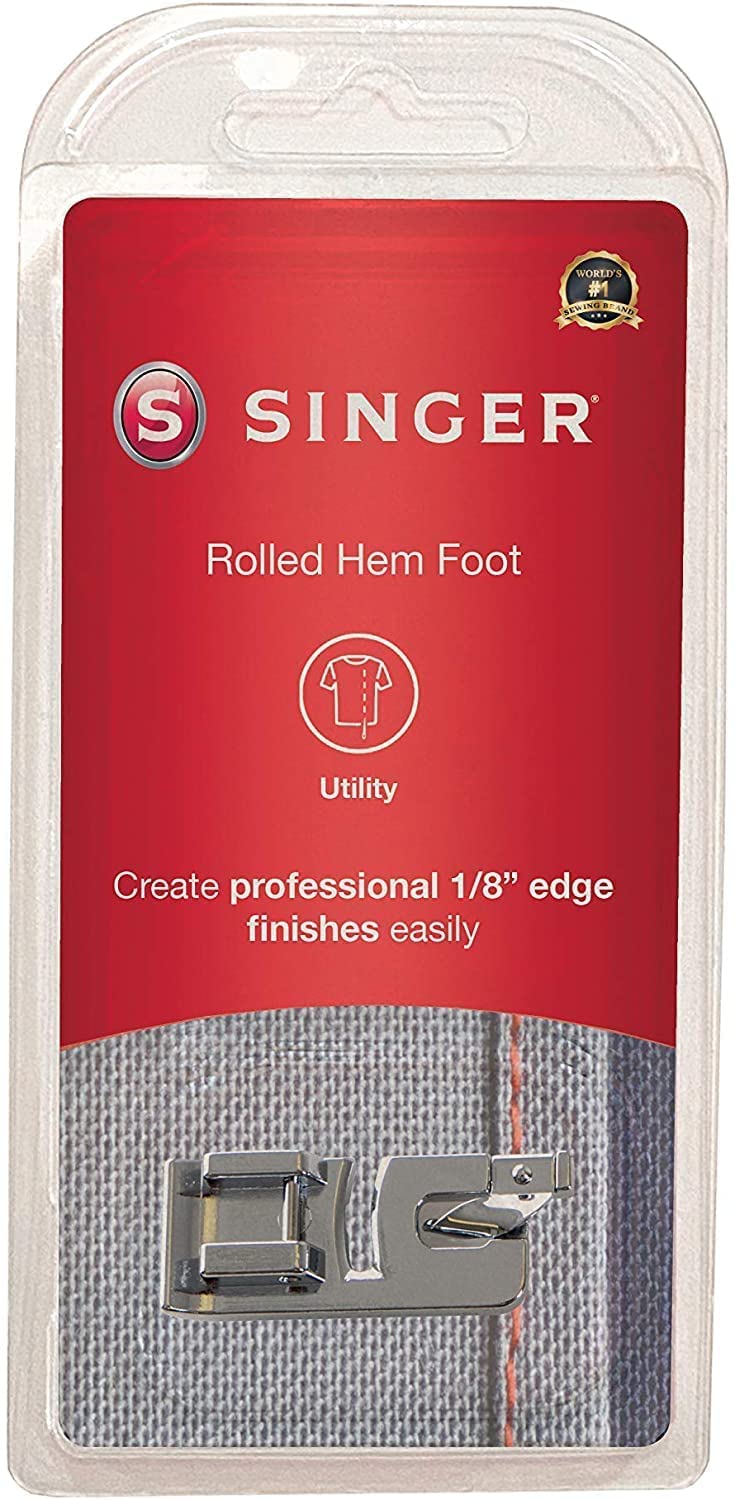 SINGER | Narrow Rolled Hem Foot for Low-Shank Sewing Machines, 1/8 Inch Hem, Light to Medium Weight Fabrics, Couch Over Narrow Cord - Sewing Made Easy - NewNest Australia