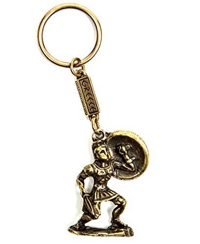 NewNest Australia - Iconsgr Ancient Greek Zamac Keyring Miniature Statue of Spartan King Leonidas (Gold) 