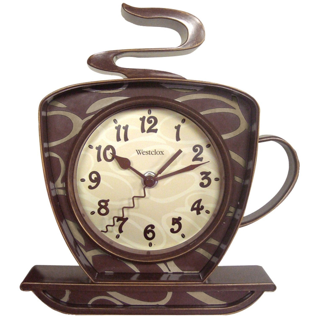 NewNest Australia - Westclox 32038 Coffee Time 3-D Wall Clock, Metal 