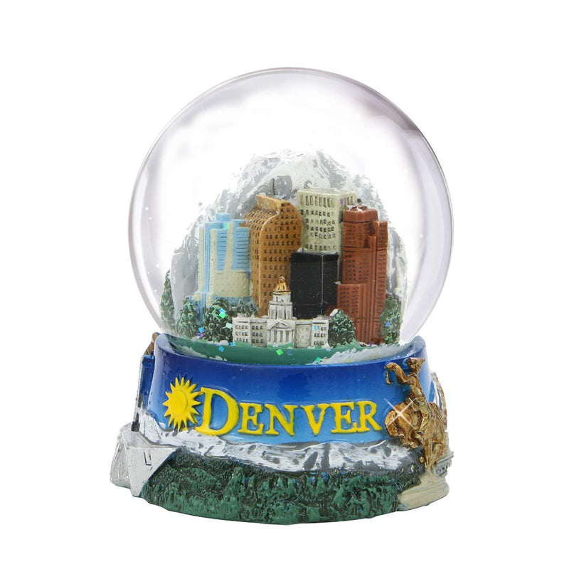 NewNest Australia - Topline Denver Snow Globe Panorama of Denver Colorado 3.5 Inches Tall (65mm Glass Globe) 