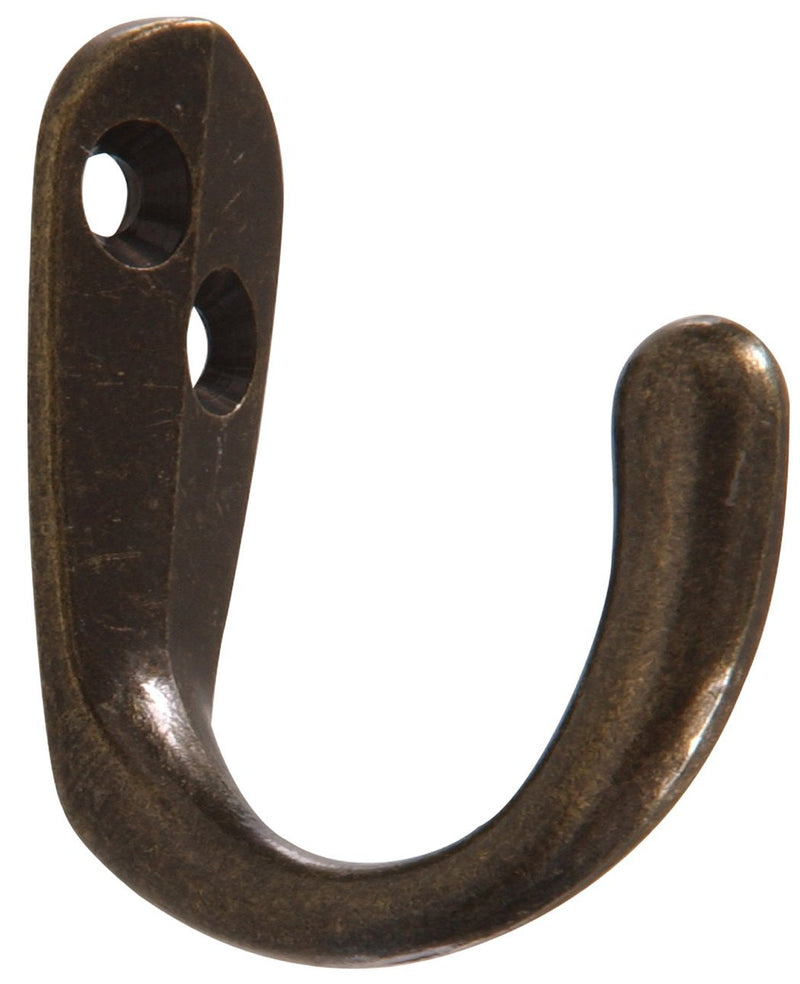 NewNest Australia - Hillman Hardware Essentials 852899 Clothes Hooks Antique Brass -2 Pack 