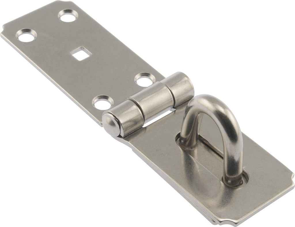 Hillman Hardware Essentials 853366 Heavy Duty Fixed Safety Staple Hasp - Stainless Steel 7-1/4" - NewNest Australia