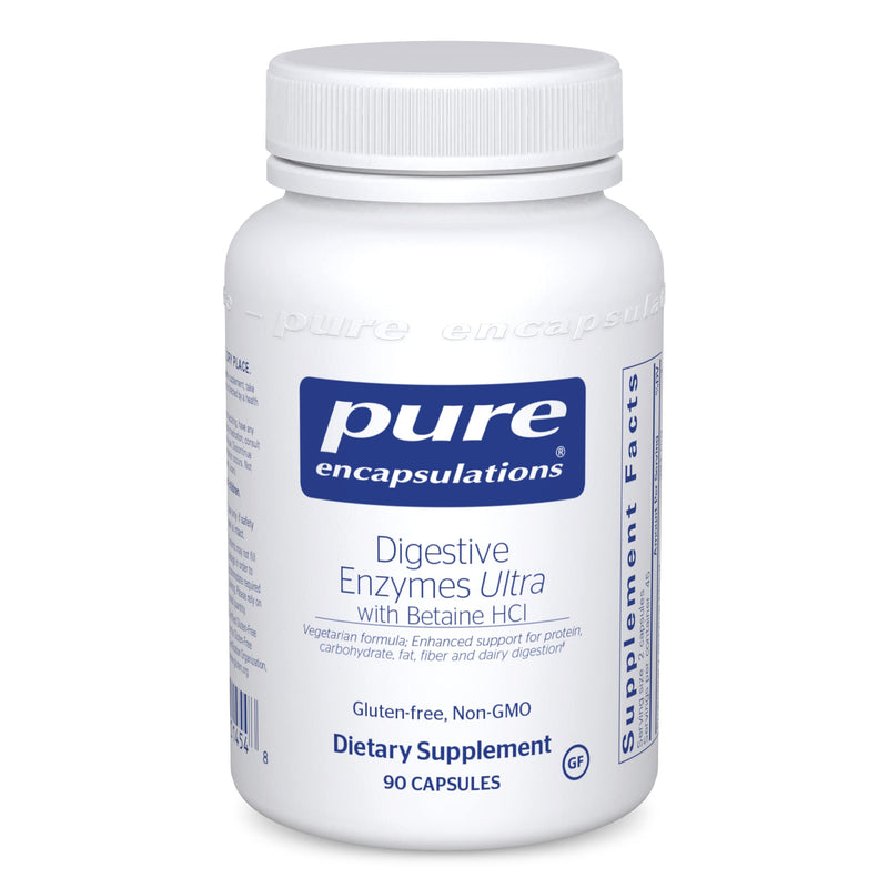Pure Encapsulations Digestive Enzymes Ultra with Betaine HCl | Vegetarian Digestive Enzymes to Support Protein, Carbohydrate, Fat, Fiber, and Dairy Digestion* | 90 Capsules 90 Count (Pack of 1) - NewNest Australia