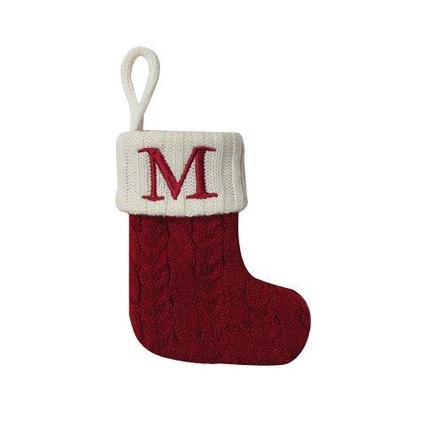 NewNest Australia - St. Nicholas Square Mini Cable Knit Stocking-Letter M 