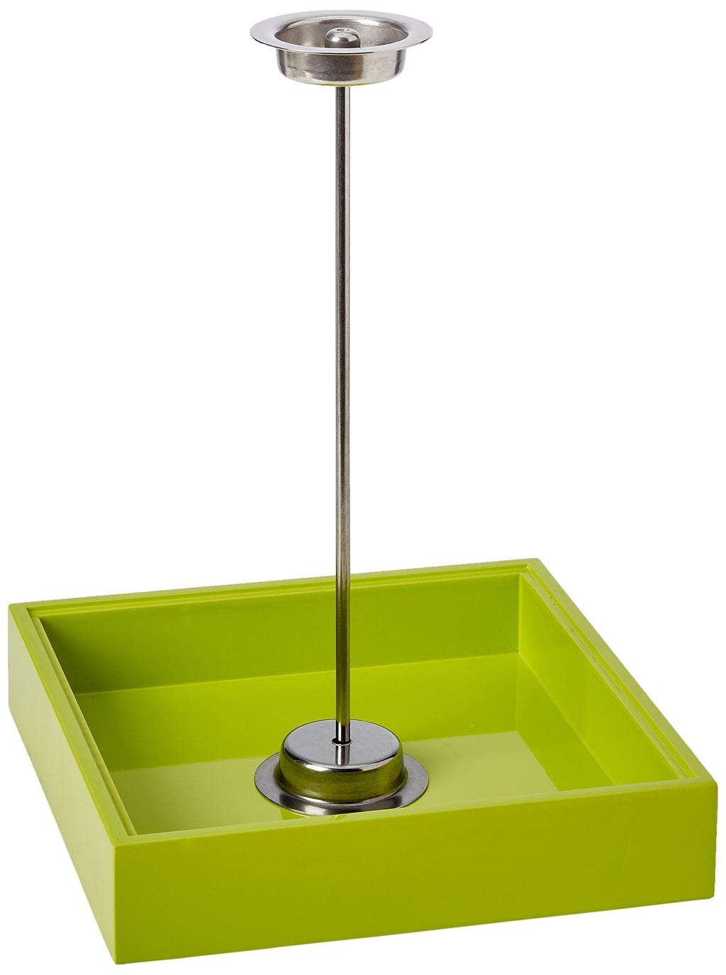 NewNest Australia - Mepra 230800L Paper Towel Holder – Lime Rubber Wood Base, Silver Finish Stand, Easy to Clean 