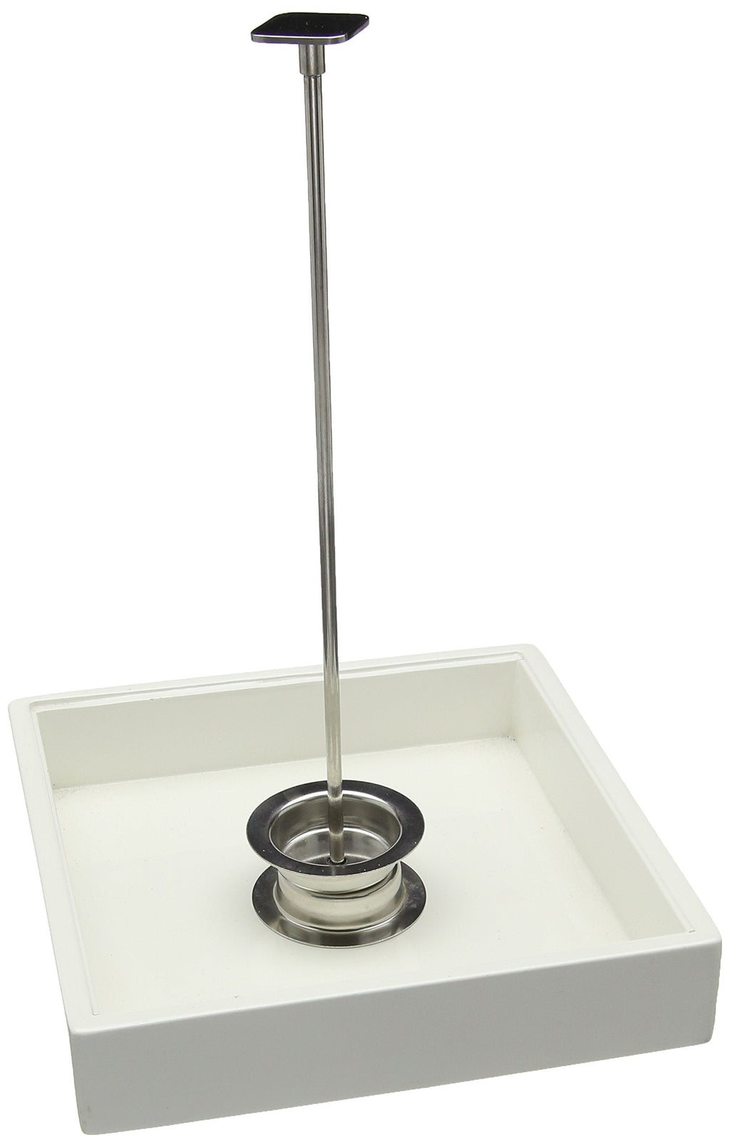 NewNest Australia - Mepra 230800W Paper Towel Holder – White Rubber Wood Base, Silver Finish Stand, Easy to Clean 