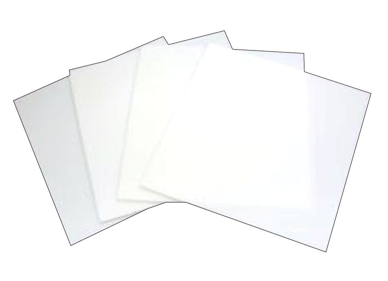 6" White Glass Squares - 90 COE Fusible Glass - 4 Pack - NewNest Australia