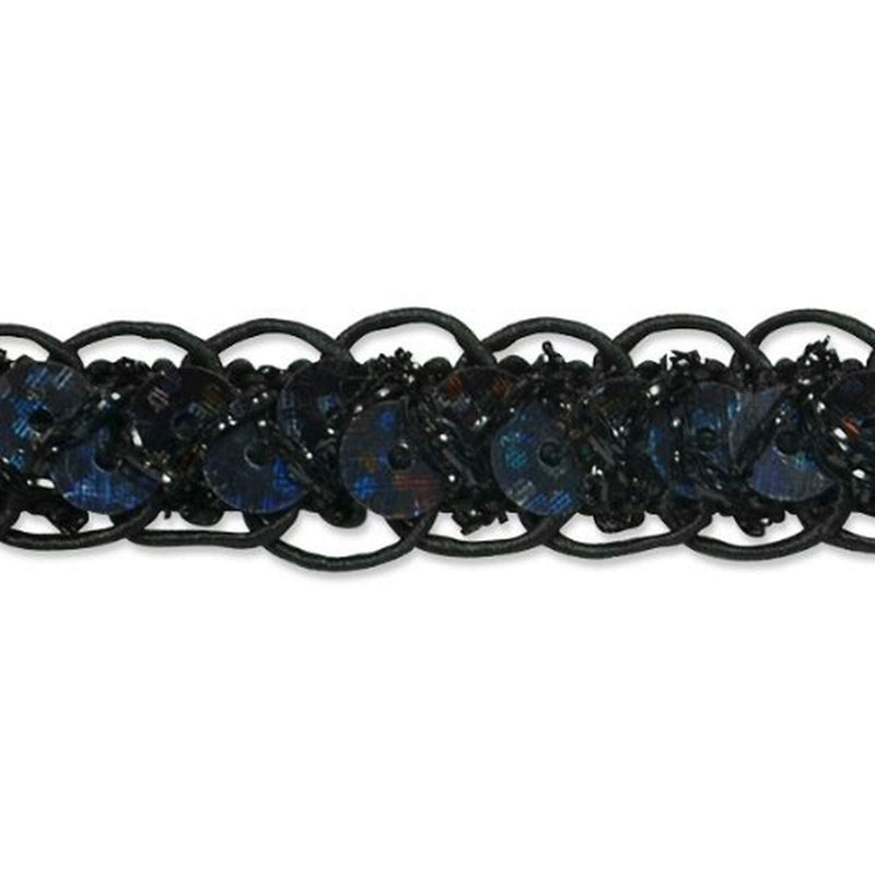 Expo International Inc. Thea Sequin Braid Cord Trim, 20 yd, Black - NewNest Australia