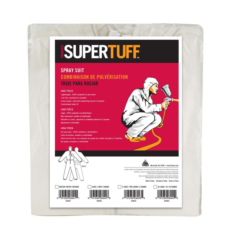 Trimaco 28043 Spray Suit SuperTuff Coverall, X-Large, White - NewNest Australia