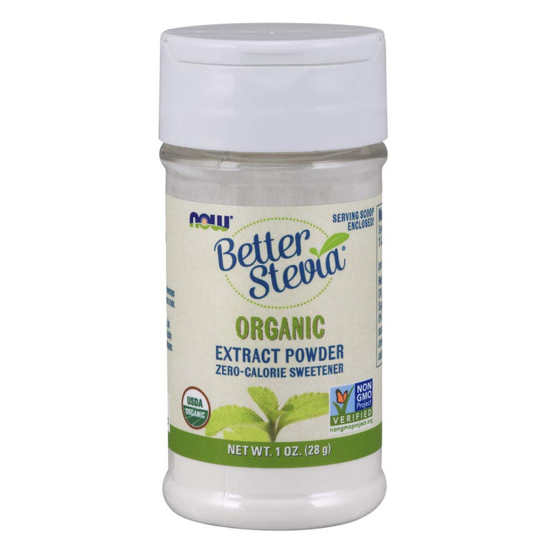 NOW Foods Better Stevia Organic Zero Calorie Powdered Sweetener - 1 oz - NewNest Australia