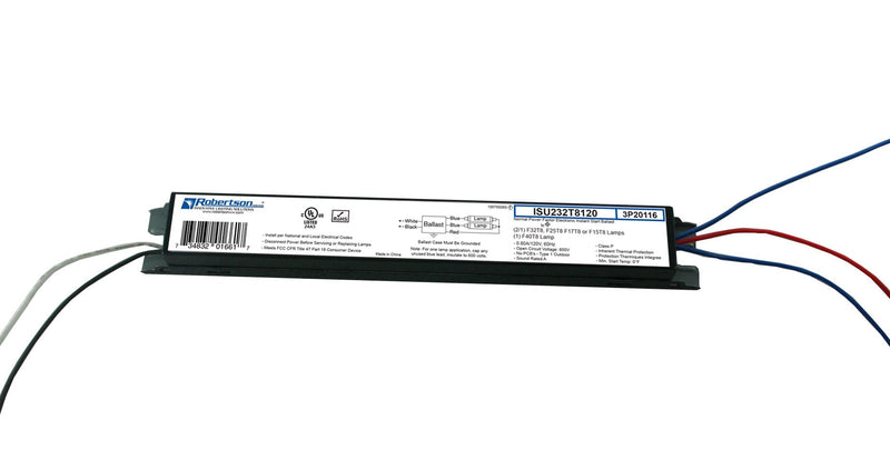 Robertson 3P20116 eBallast, Instant Start, NPF, 1 or 2 Lamp F32T8, 120Vac, 60 Hz, Model ISU232T8120 BA (Replaces Robertson 3P20003, Model ISU232T8120 /B) - NewNest Australia