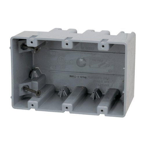 Madison Electric Products MSB3G Three Gang Device Box with Depth Adjustable, Heavy Duty 42lb - NewNest Australia