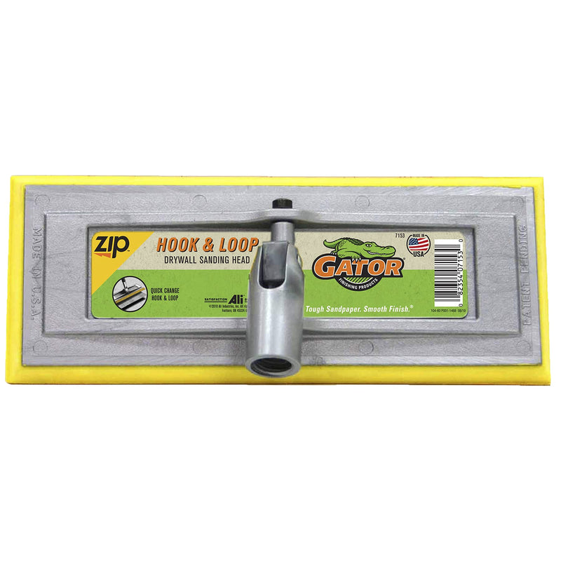 Gator Finishing 7153-03 Zip Hook & Loop Drywall Sanding Head, 10" x 4", Yellow - NewNest Australia