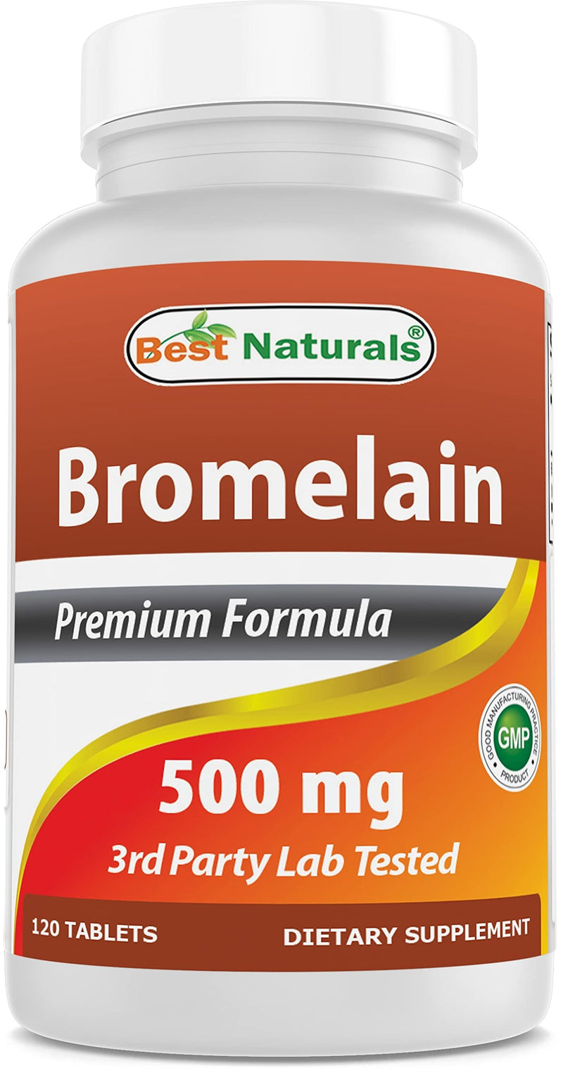 Best Naturals Bromelain Proteolytic Digestive Enzymes Supplements, 500 mg, 120 Tablets - Supports Healthy Digestion, Joint Health, Nutrient Absorption 120 Count (Pack of 1) - NewNest Australia