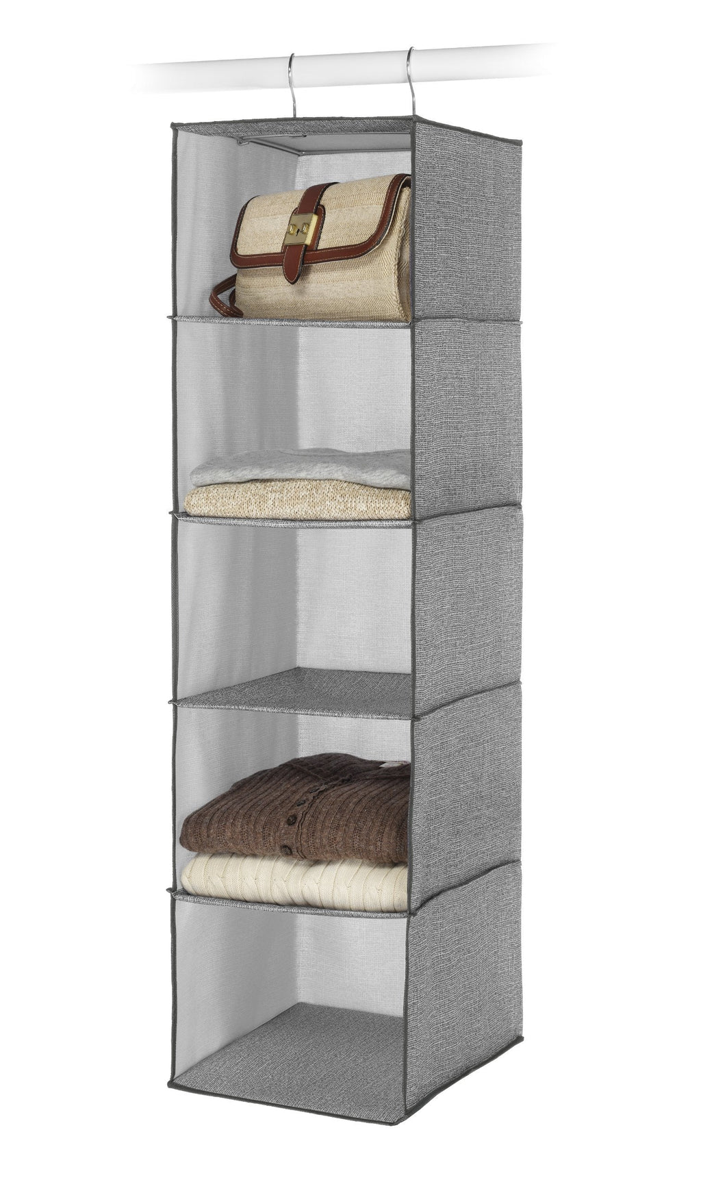 Whitmor Hanging Accessory Shelves 5 Open Sweater Shelves Crosshatch Gray - NewNest Australia