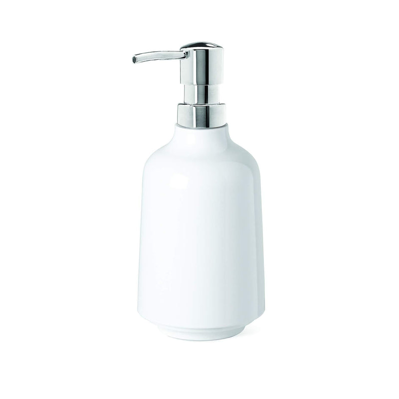 Umbra 023838-660 Step Liquid Soap Pump Dispenser, Also Works With Hand Sanitizer, Easy to Refill, 3-1/2" diam. x 7" h, White - NewNest Australia