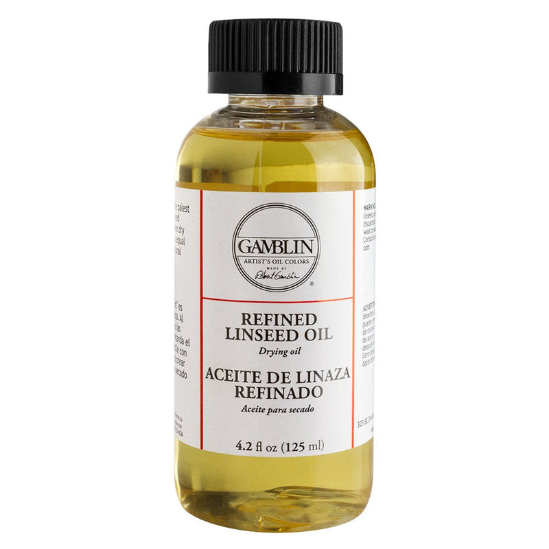Gamblin Alkali Refined Linseed Oil 4 oz Bottle - NewNest Australia